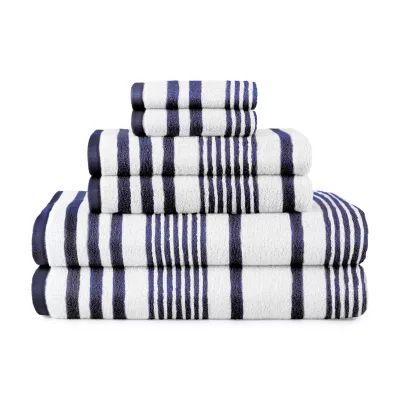 Linden Street Performance Antimicrobial Treated Stripe Bath Towel