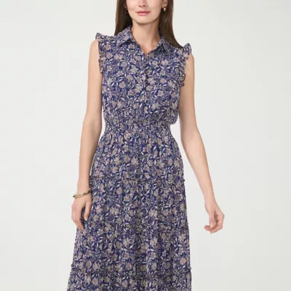 Sam And Jess Womens Sleeveless Floral Maxi Dress