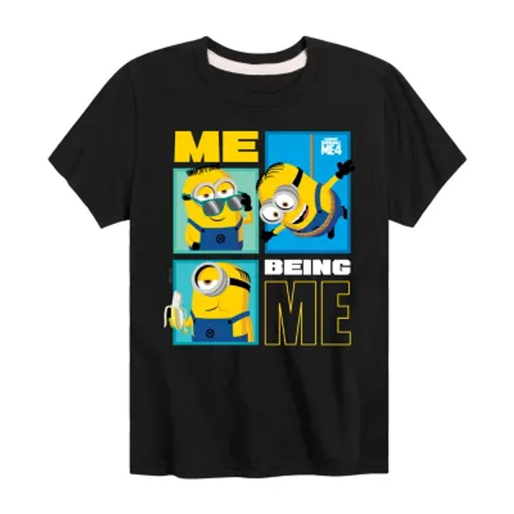 Little & Big Boys Crew Neck Short Sleeve Despicable Me Graphic T-Shirt