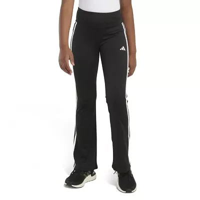 adidas Big Girls Mid Rise Cuffed Flat Front Pant