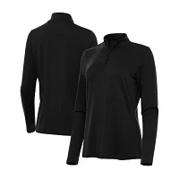 Antigua Reprocess Womens Golf Mock Neck Long Sleeve Active Quarter-Zip Pullover