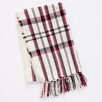 St. John's Bay Chanille Plaid Oblong Scarf