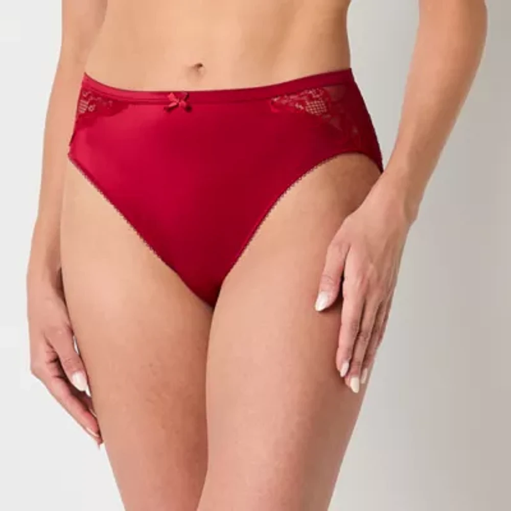 Ambrielle Satin With Lace High Cut Panty