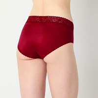 Ambrielle Everyday Hipster with Lace Trim Panty