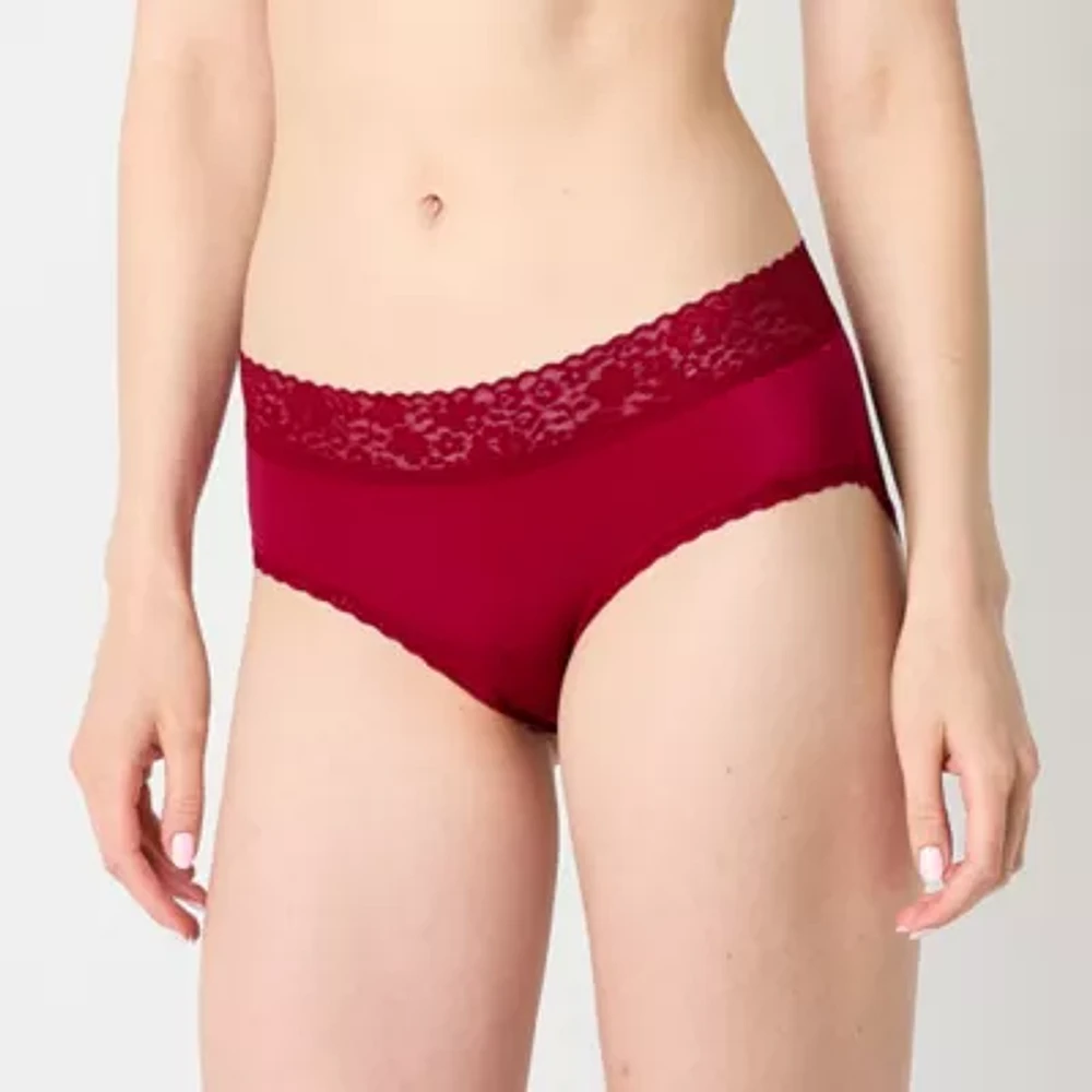 Ambrielle Everyday Hipster with Lace Trim Panty