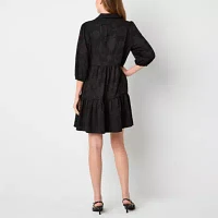 R & K Originals Womens 3/4 Sleeve Babydoll Dress