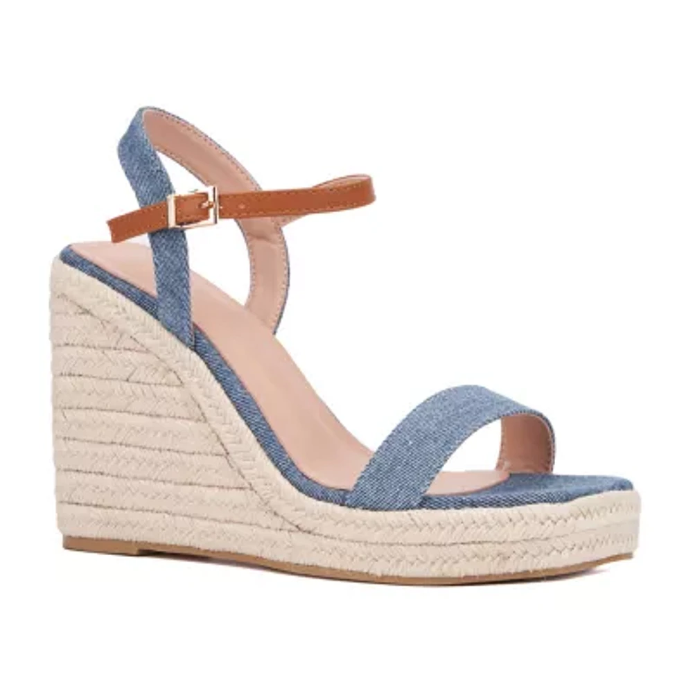 New York & Company Womens Unita Wedge Sandals