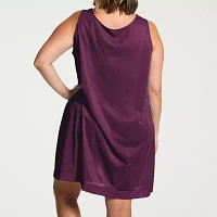 Exquisite Form Womens Plus Sleeveless V Neck Nightgown