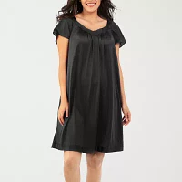 Exquisite Form Womens Average Figure Short Sleeve V Neck Nightgown
