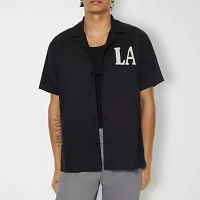 Forever 21 Mens Short Sleeve Los Angeles Button-Down Shirt