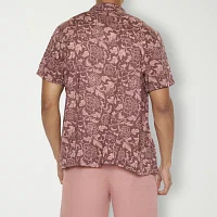 Forever 21 Mens Short Sleeve Floral Button-Down Shirt