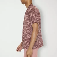 Forever 21 Mens Short Sleeve Floral Button-Down Shirt