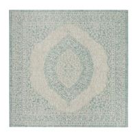 Safavieh Courtyard Collection Adria Oriental Indoor/Outdoor Round Area Rug