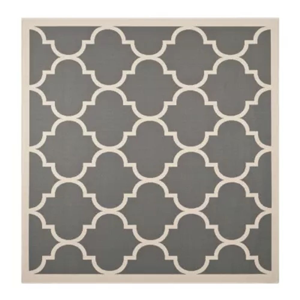 Safavieh Courtyard Collection Amias Geometric Indoor/Outdoor Square Area Rug