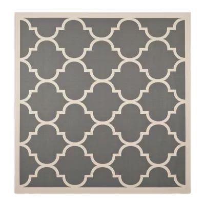 Safavieh Courtyard Collection Amias Geometric Indoor/Outdoor Square Area Rug