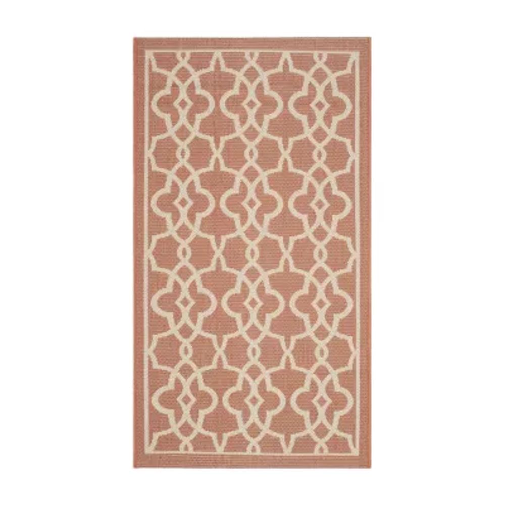 Safavieh Courtyard Collection Ariana Oriental Indoor/Outdoor Area Rug