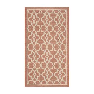 Safavieh Courtyard Collection Ariana Oriental Indoor/Outdoor Area Rug