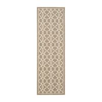 Safavieh Courtyard Collection Ariana Oriental Indoor/Outdoor Runner Rug