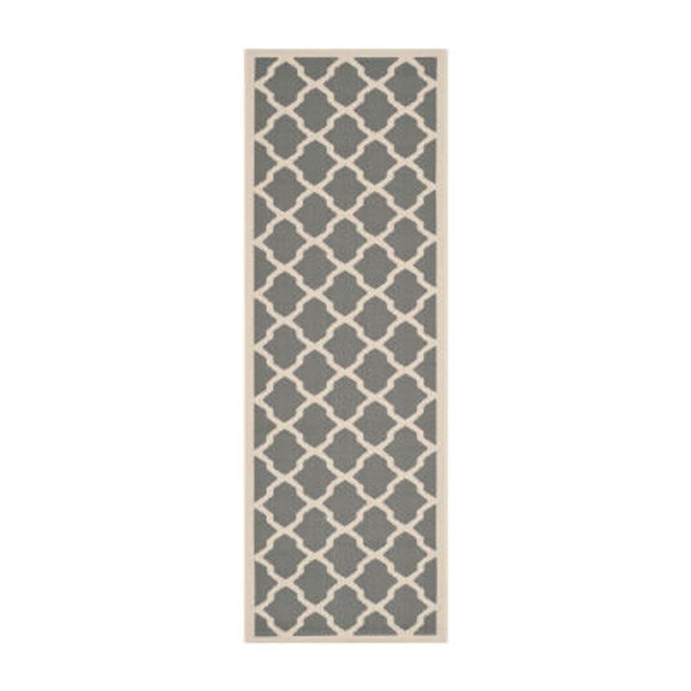 Safavieh Courtyard Collection Bailey Geometric Indoor/Outdoor Runner Rug