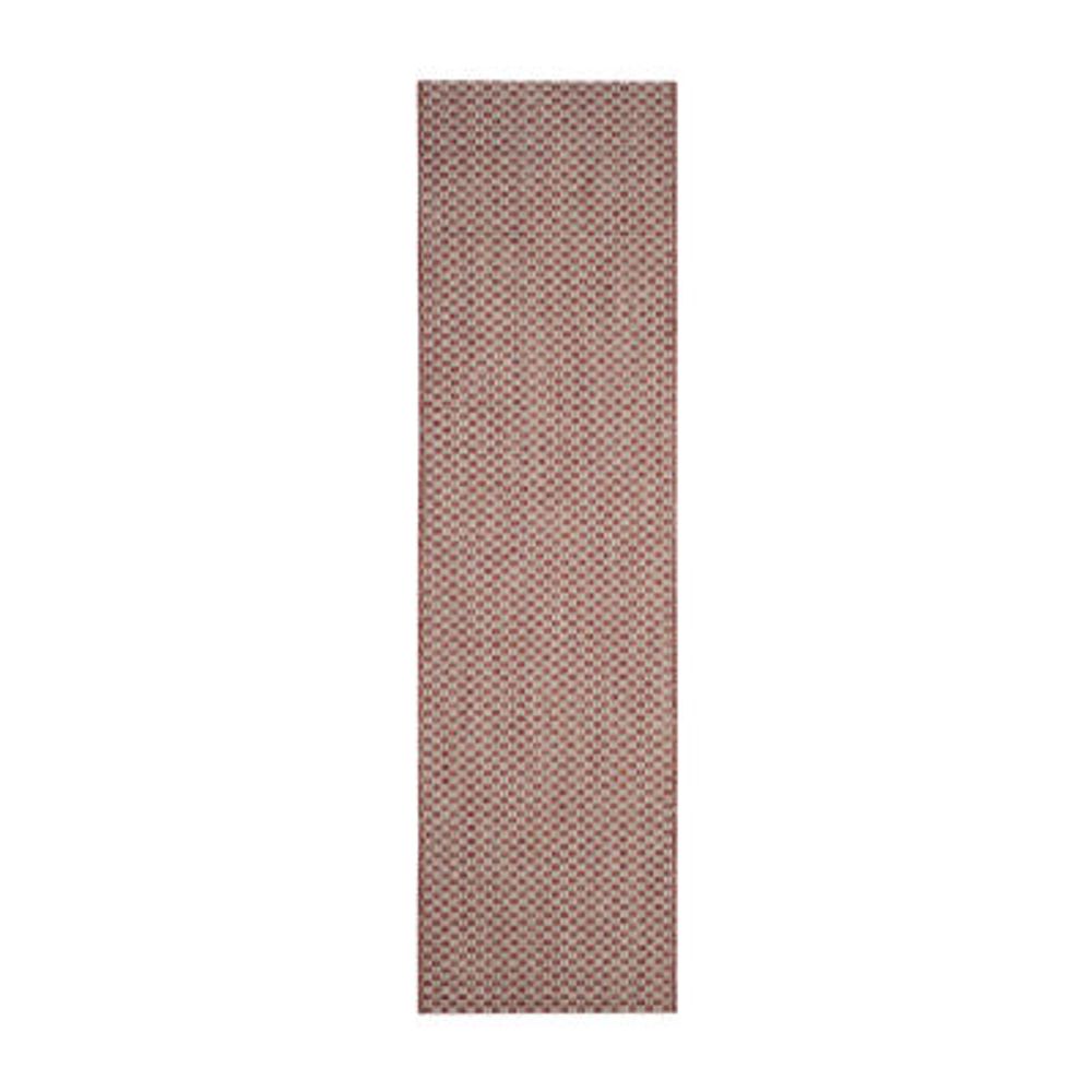 Safavieh Courtyard Collection Blanca Geometric Indoor/Outdoor Runner Rug