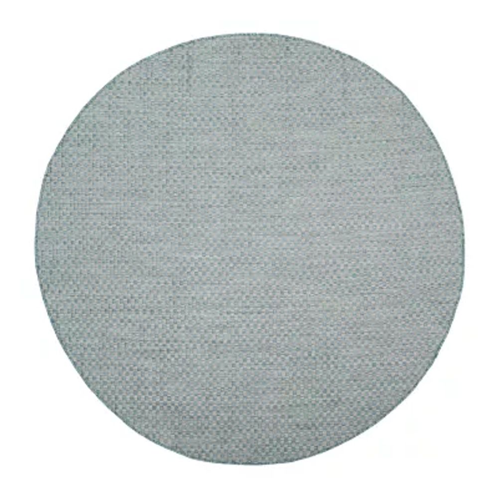 Safavieh Courtyard Collection Blanca Geometric Indoor/Outdoor Round Area Rug