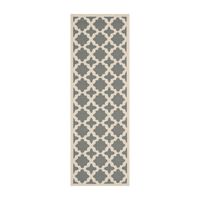 Safavieh Courtyard Collection Bokhara Geometric Indoor/Outdoor Runner Rug