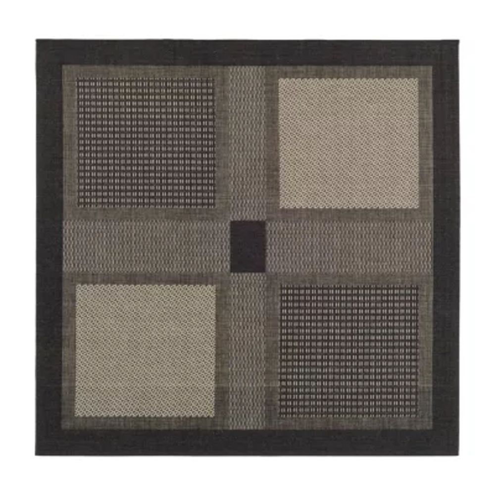 Safavieh Courtyard Collection Bronagh Geometric Indoor/Outdoor Square Area Rug