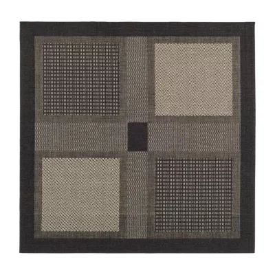 Safavieh Courtyard Collection Bronagh Geometric Indoor/Outdoor Square Area Rug