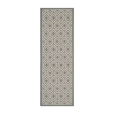 Safavieh Courtyard Collection Carmella Geometric Indoor/Outdoor Runner Rug