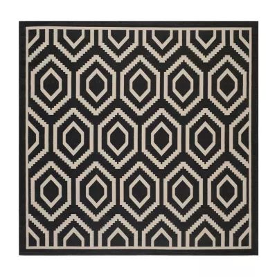 Safavieh Courtyard Collection Carmella Geometric Indoor/Outdoor Square Area Rug