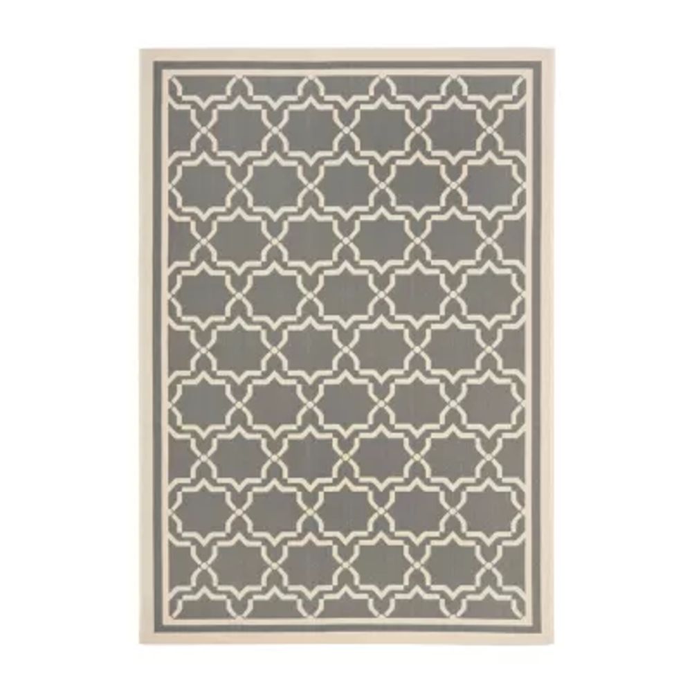 Safavieh Courtyard Collection Caymen Oriental Indoor/Outdoor Area Rug