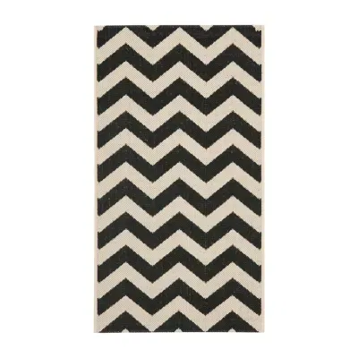 Safavieh Courtyard Collection Cennetig Chevron Indoor/Outdoor Area Rug