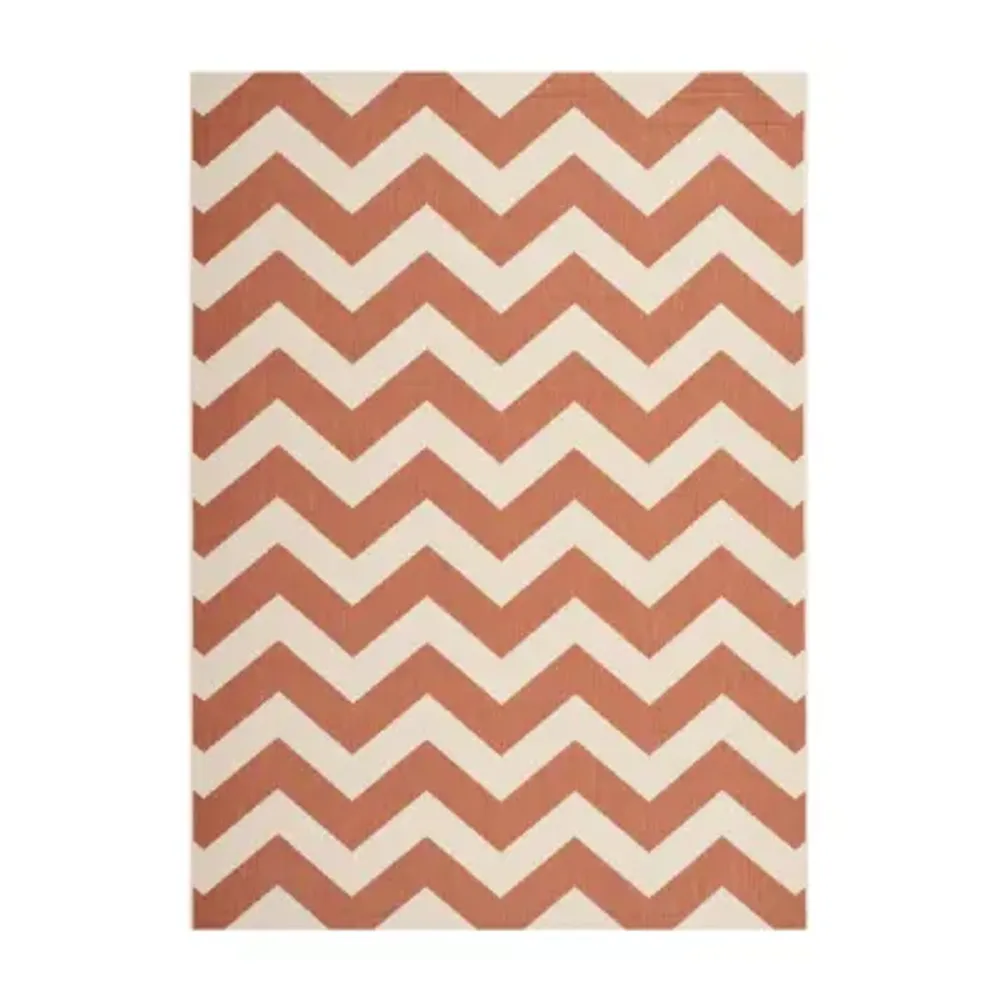 Safavieh Courtyard Collection Cennetig Chevron Indoor/Outdoor Area Rug