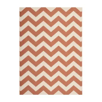 Safavieh Courtyard Collection Cennetig Chevron Indoor/Outdoor Area Rug