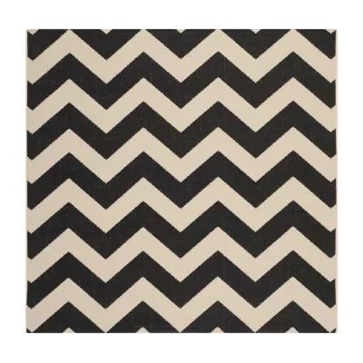 Safavieh Courtyard Collection Cennetig Chevron Indoor/Outdoor Square Area Rug