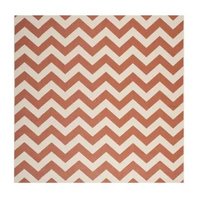 Safavieh Courtyard Collection Cennetig Chevron Indoor/Outdoor Square Area Rug