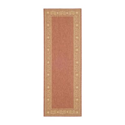 Safavieh Courtyard Collection Cherette Oriental Indoor/Outdoor Runner Rug