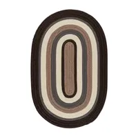 Colonial Mills Morrison Banded Braided Reversible Indoor Outdoor Oval Accent Rug