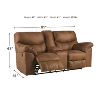 Signature Design by Ashley® Boxberg Reclining Loveseat With Console