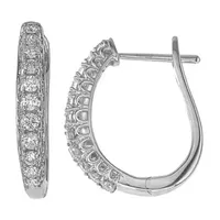 1/2 CT. T.W. Natural White Diamond 14K Gold 20.1mm Hoop Earrings