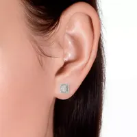 Diamond Blossom 1/4 CT. T.W. Mined White Diamond 10K White Gold 8mm Stud Earrings
