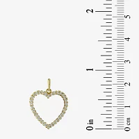 Cubic Zirconia 10K Yellow Heart Pendant