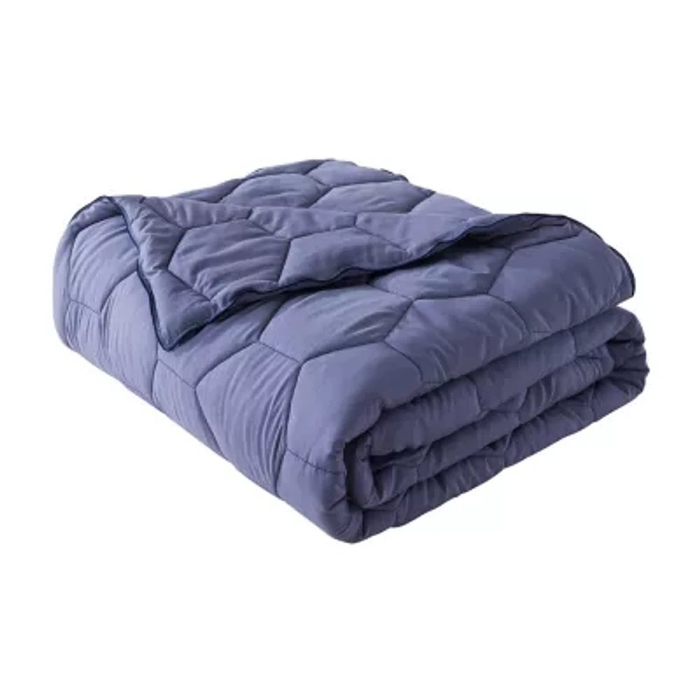 St. James Home Honeycomb Color Contrast Stitch Down Alternative Blanket