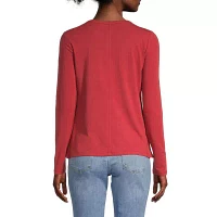 a.n.a Womens Crew Neck Long Sleeve T-Shirt