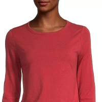 a.n.a Womens Crew Neck Long Sleeve T-Shirt