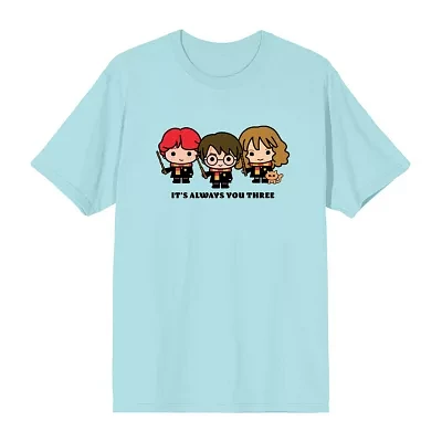 Juniors Harry Potter Chibi Boyfriend Tee Womens Crew Neck Short Sleeve Graphic T-Shirt