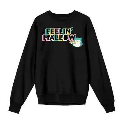 Juniors Womens Crew Neck Long Sleeve Squishmallows Sweatshirt