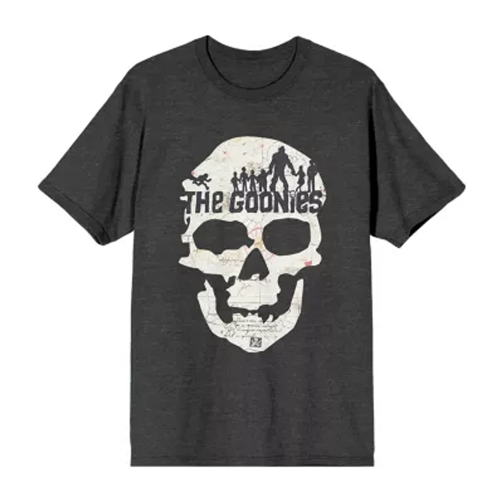 Juniors The Goonies Skull Boyfriend Tee Womens Crew Neck Short Sleeve Graphic T-Shirt