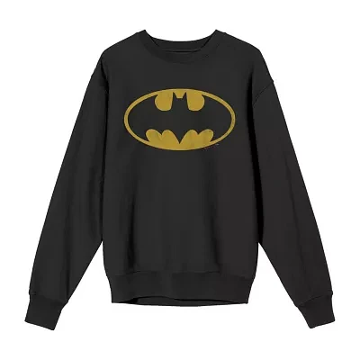 Juniors Womens Crew Neck Long Sleeve Batman Sweatshirt