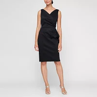 Atelier Danielle Womens Smoothing And Slimming Collection Sleeveless Sheath Dress